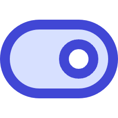 Horizontal Toggle Button Single Right Icon from Sharp Duo Set