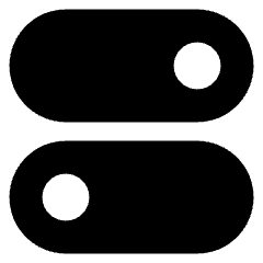 Horizontal Toggle Button Icon from Core Solid Set