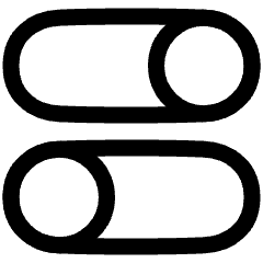 Horizontal Toggle Button Icon from Plump Line Set