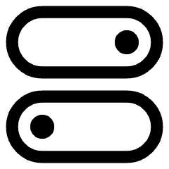 Horizontal Toggle Button Icon from Core Line Set