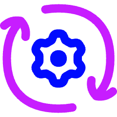 Maintenance Work In Progress Gear Icon from Flex Neon Set