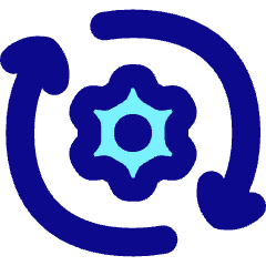 Maintenance Work In Progress Gear Icon from Flex Pop Set