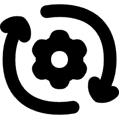 Maintenance Work In Progress Gear Icon from Flex Solid Set