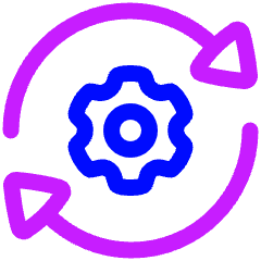 Maintenance Work In Progress Gear Icon from Plump Neon Set