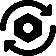 Maintenance Work In Progress Nut Icon from Core Solid Set