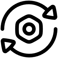 Maintenance Work In Progress Nut Icon from Plump Line Set