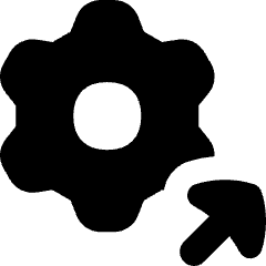 Open Settings Gear Icon from Flex Solid Set