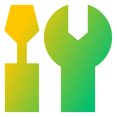 Screwdriver Wrench Icon from Sharp Gradient Set