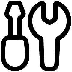 Screwdriver Wrench Icon from Plump Line Set