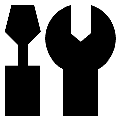 Screwdriver Wrench Icon from Sharp Solid Set