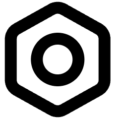 Settings Bolt Nut Icon from Micro Line Set