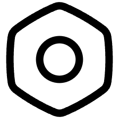 Settings Bolt Nut Icon from Plump Line Set