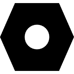Settings Bolt Nut Icon from Sharp Solid Set