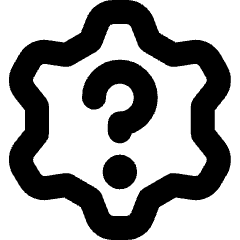 Settings Question Icon from Micro Line Set