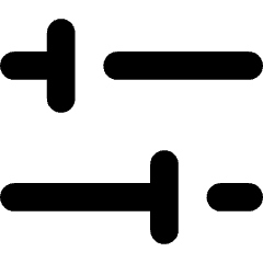 Settings Slider Configuration Horizontal Icon from Core Solid Set