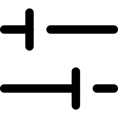 Settings Slider Configuration Horizontal Icon from Core Line Set