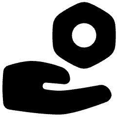 Share Setting Bolt Icon from Plump Solid Set