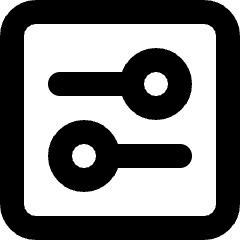 Slider Horizontal Square Icon from Micro Line Set