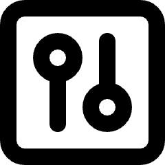 Slider Vertical Square Icon from Micro Line Set