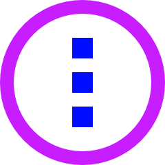 Vertical Menu Circle Icon from Sharp Neon Set