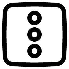 Vertical Menu Square Icon from Plump Line Set