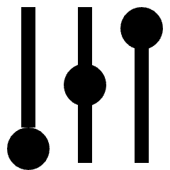 Vertical Slider 2 Icon from Sharp Solid Set