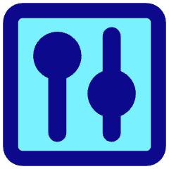 Vertical Slider Square Icon from Core Pop Set