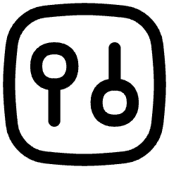 Vertical Slider Square Icon from Flex Line Set