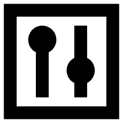 Vertical Slider Square Icon from Sharp Remix Set