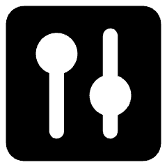Vertical Slider Square Icon from Core Solid Set