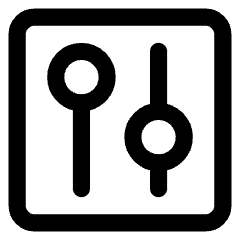 Vertical Slider Square Icon from Core Line Set