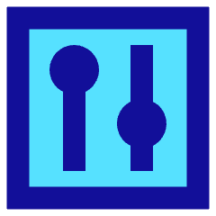 Vertical Slider Square Icon from Sharp Pop Set