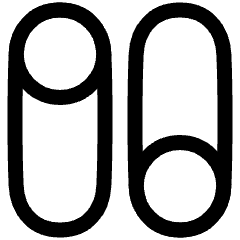 Vertical Toggle Button Icon from Plump Line Set