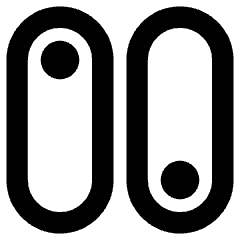 Vertical Toggle Button Icon from Core Remix Set