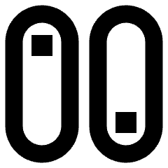 Vertical Toggle Button Icon from Sharp Remix Set