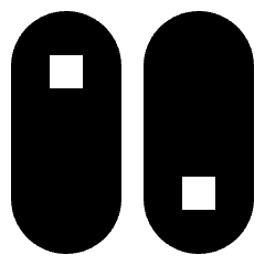 Vertical Toggle Button Icon from Sharp Solid Set