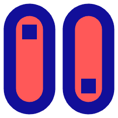 Vertical Toggle Button Icon from Sharp Pop Set