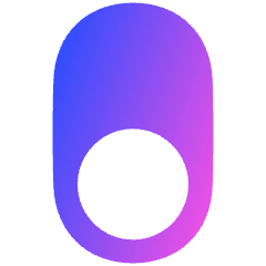 Vertical Toggle Button Single Bottom Icon from Plump Gradient Set