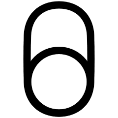 Vertical Toggle Button Single Bottom Icon from Plump Line Set