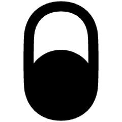 Vertical Toggle Button Single Bottom Icon from Plump Remix Set
