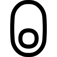 Vertical Toggle Button Single Bottom Icon from Flex Line Set