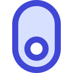 Vertical Toggle Button Single Bottom Icon from Sharp Duo Set
