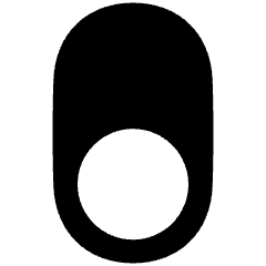 Vertical Toggle Button Single Bottom Icon from Plump Solid Set