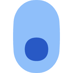 Vertical Toggle Button Single Bottom Icon from Flex Flat Set