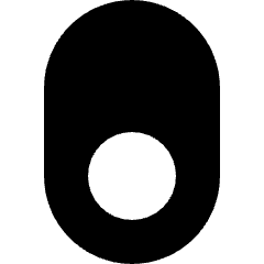 Vertical Toggle Button Single Bottom Icon from Sharp Solid Set