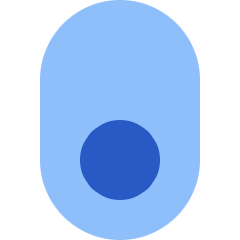 Vertical Toggle Button Single Bottom Icon from Sharp Flat Set