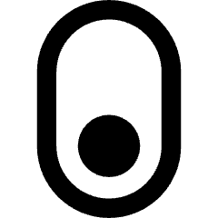 Vertical Toggle Button Single Bottom Icon from Core Remix Set