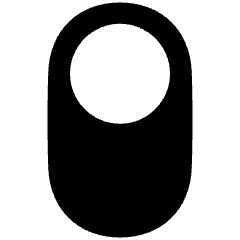 Vertical Toggle Button Single Top Icon from Plump Solid Set