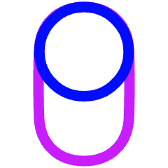 Vertical Toggle Button Single Top Icon from Plump Neon Set