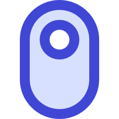 Vertical Toggle Button Single Top Icon from Sharp Duo Set